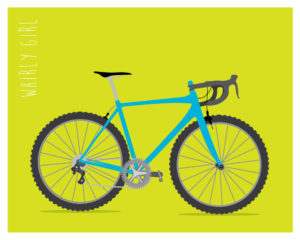 Zirkus Design | Vector Art | Bike | Whirly Girl Bicycle | Chartreuse + Turquoise